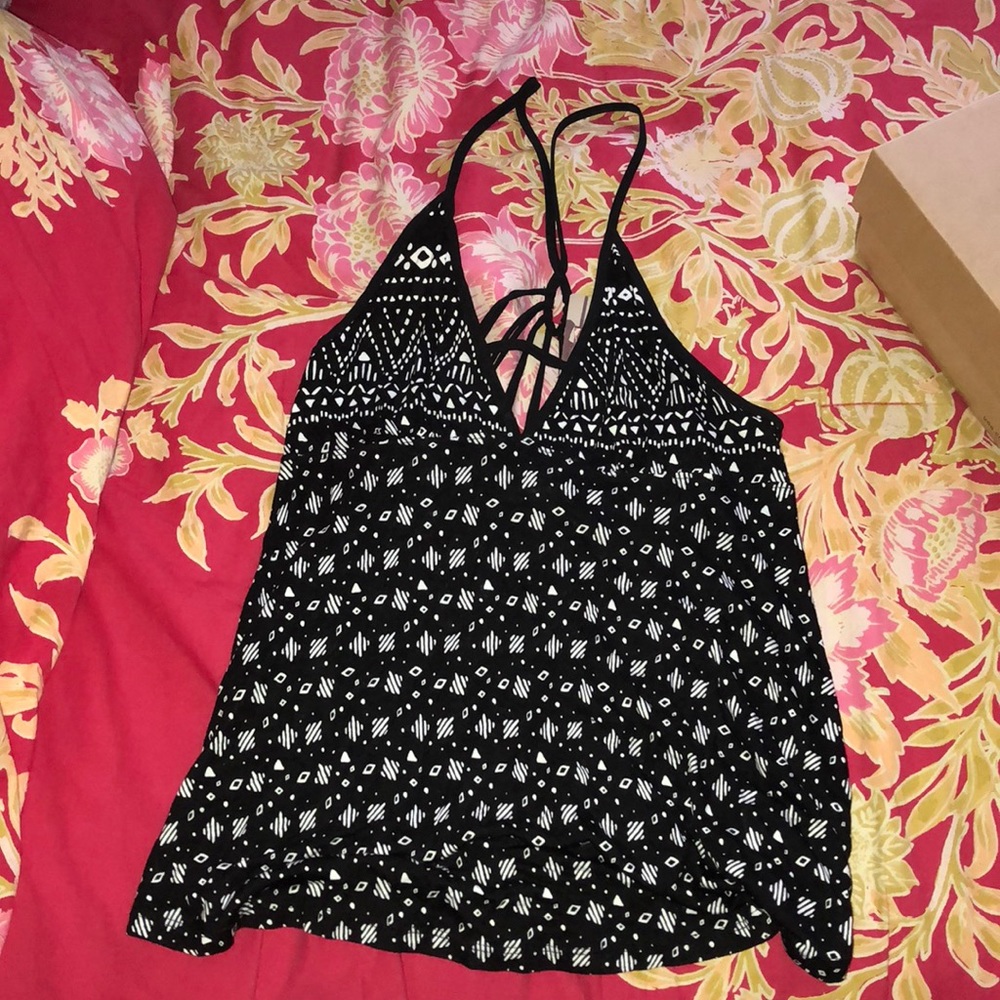 Black and white tank top